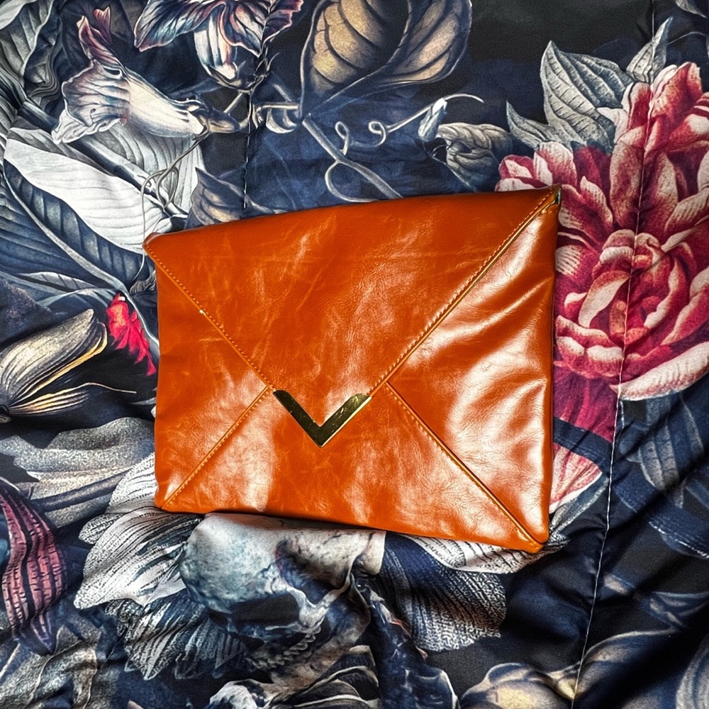 vintage Nordstrom : vegan leather envelope clutch